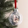 personalisierte Christbaum-Kugel mit Foto und Wunschtext