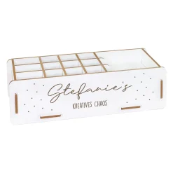 Personalisierte clipfritz Stiftebox aus Holz mit Name | Schreibtisch Organizer als Geschenk