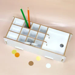 Personalisierte clipfritz Stiftebox aus Holz mit Name | Schreibtisch Organizer als Geschenk