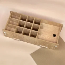 Personalisierte clipfritz Stiftebox aus Holz für Kinder | Organizer mit Name als Geschenk