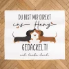 Personalisierte Decke mit Dackeln & Wunschtext 120 x 100 cm | Romantisches Geschenk zum Valentinstag