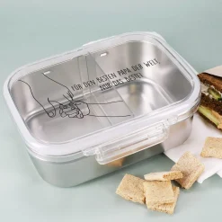 Personalisierte Edelstahl Brotdose für Mamas & Papas | Lunchbox zum Muttertag, Vatertag