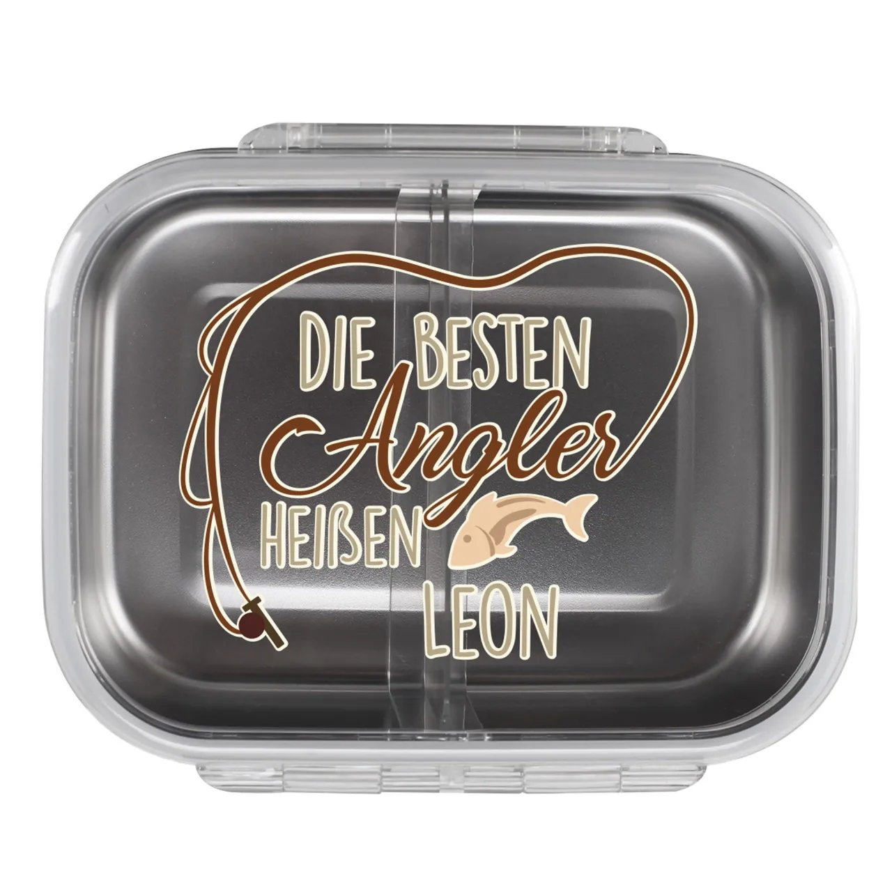 Personalisierte Edelstahl Brotdose für Angler | Die besten Angler | Lunchbox