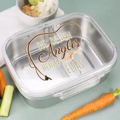 Personalisierte Edelstahl Brotdose für Angler | Die besten Angler | Lunchbox