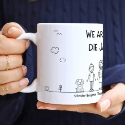 Personalisierte Familientasse mit Namen & Wunschtext | Individuelles Geschenk für Mama, Papa & Familie