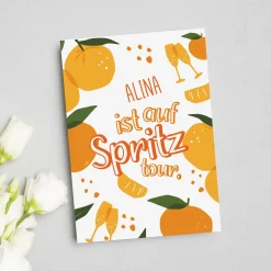 Personalisierte Geburtstagskarte - Spritz Tour | Einladungskarte oder Glückwunschkarte mit Wunschtext