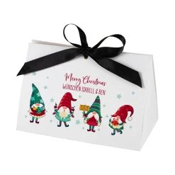 Personalisierte Geschenktasche mit Wichtelmotiv | Edle Geschenkverpackung zu Weihnachten in 3 Größen
