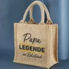 Personalisierte Geschenktasche aus Jute „Legende in Rente“ mit Wunschname