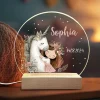 Personalisierte Kinder-Nachtlampe "Einhorn" - Geschenk zur Geburt oder Taufe, LED Licht