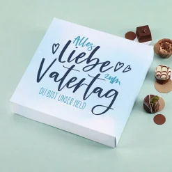 Personalisierte Lindt Pralinen - Alles Liebe zum Vatertag - Schokolade | Geschenk für Papa & Männertag