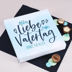Personalisierte Lindt Pralinen - Alles Liebe zum Vatertag - Schokolade | Geschenk für Papa & Männertag