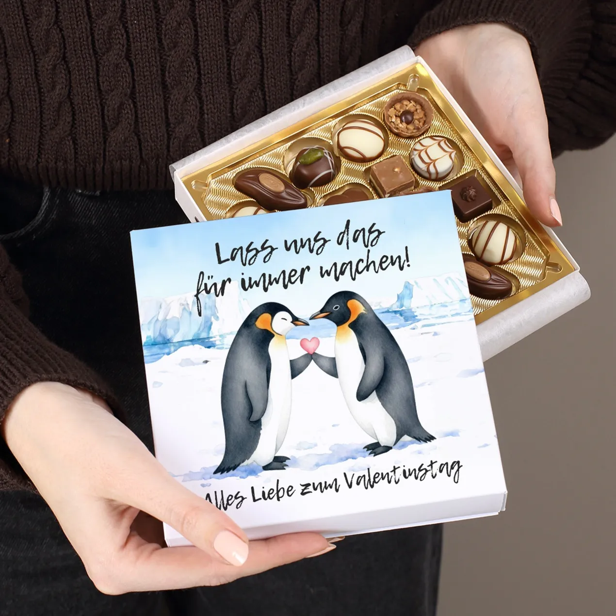 Personalisierte Lindt Pralinenbox 'Lass uns das für immer machen' | Geschenk zum Valentinstag