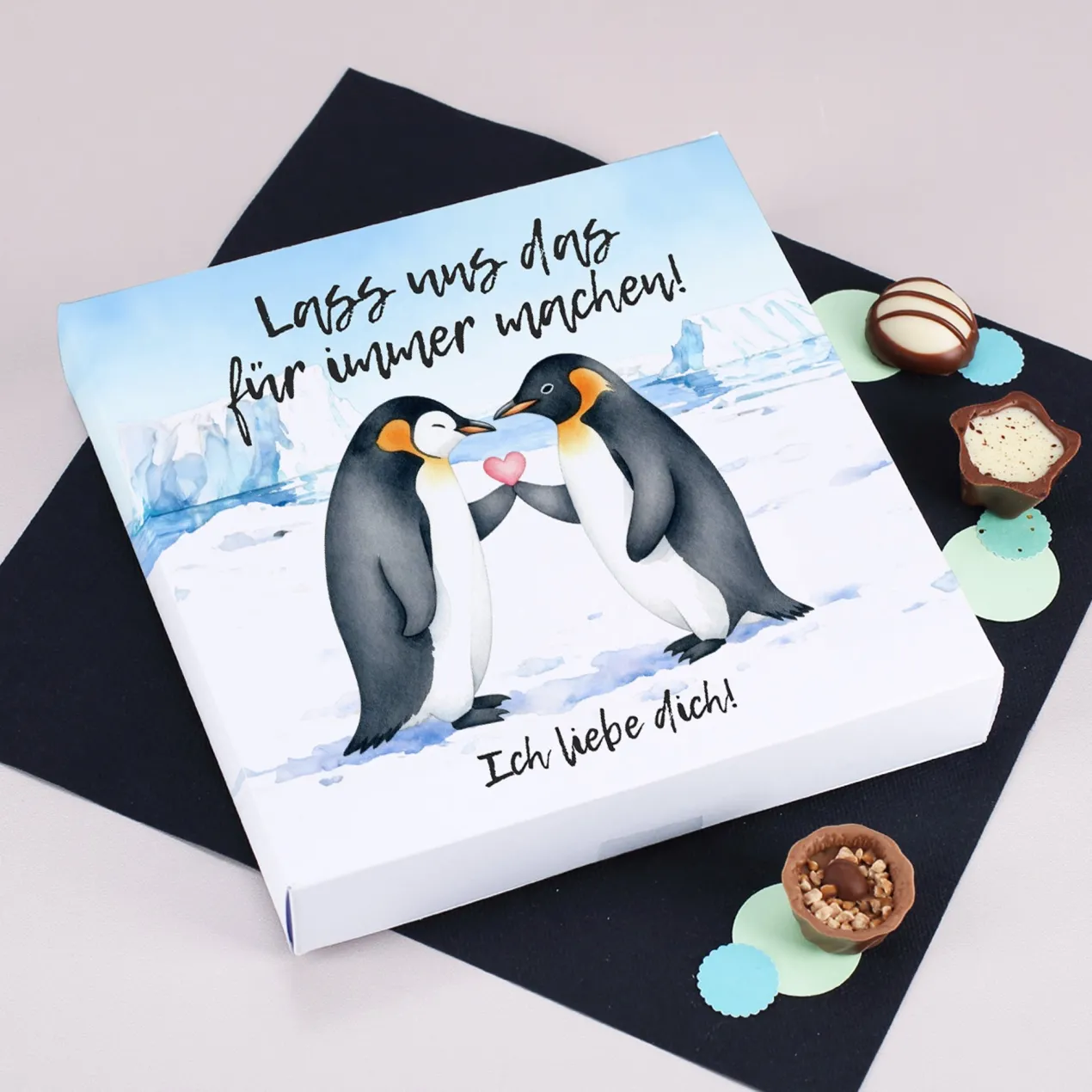 Personalisierte Lindt Pralinenbox 'Lass uns das für immer machen' | Geschenk zum Valentinstag