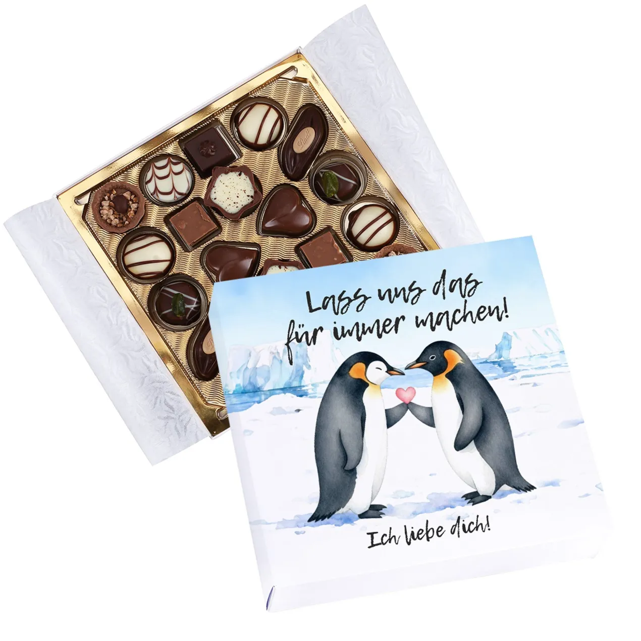 Personalisierte Lindt Pralinenbox 'Lass uns das für immer machen' | Geschenk zum Valentinstag