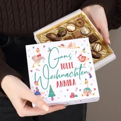 Personalisierte Lindt Pralinen zu Weihnachten mit Name & Motiv 'Gans tolle Weihnachten'