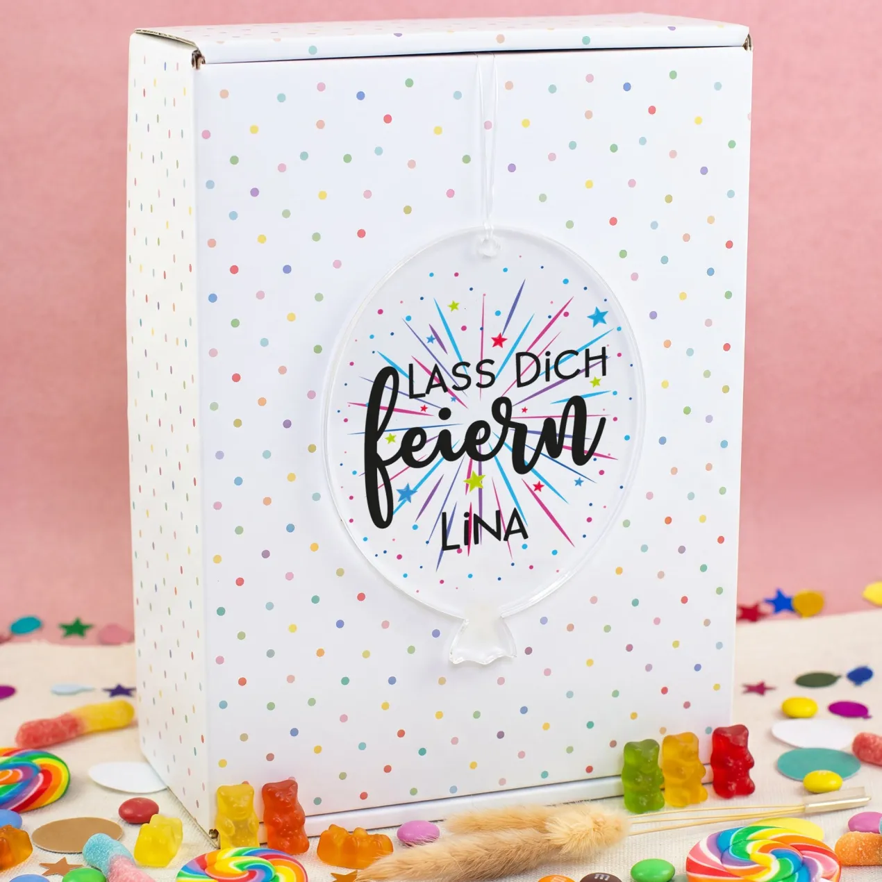 Personalisierter Acryl Deko Ballon zum Geburtstag | Geburtstagsgeschenk mit Name