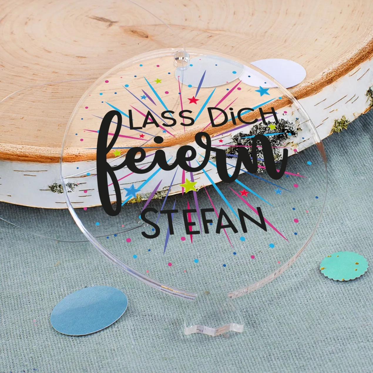 Personalisierter Acryl Deko Ballon zum Geburtstag | Geburtstagsgeschenk mit Name