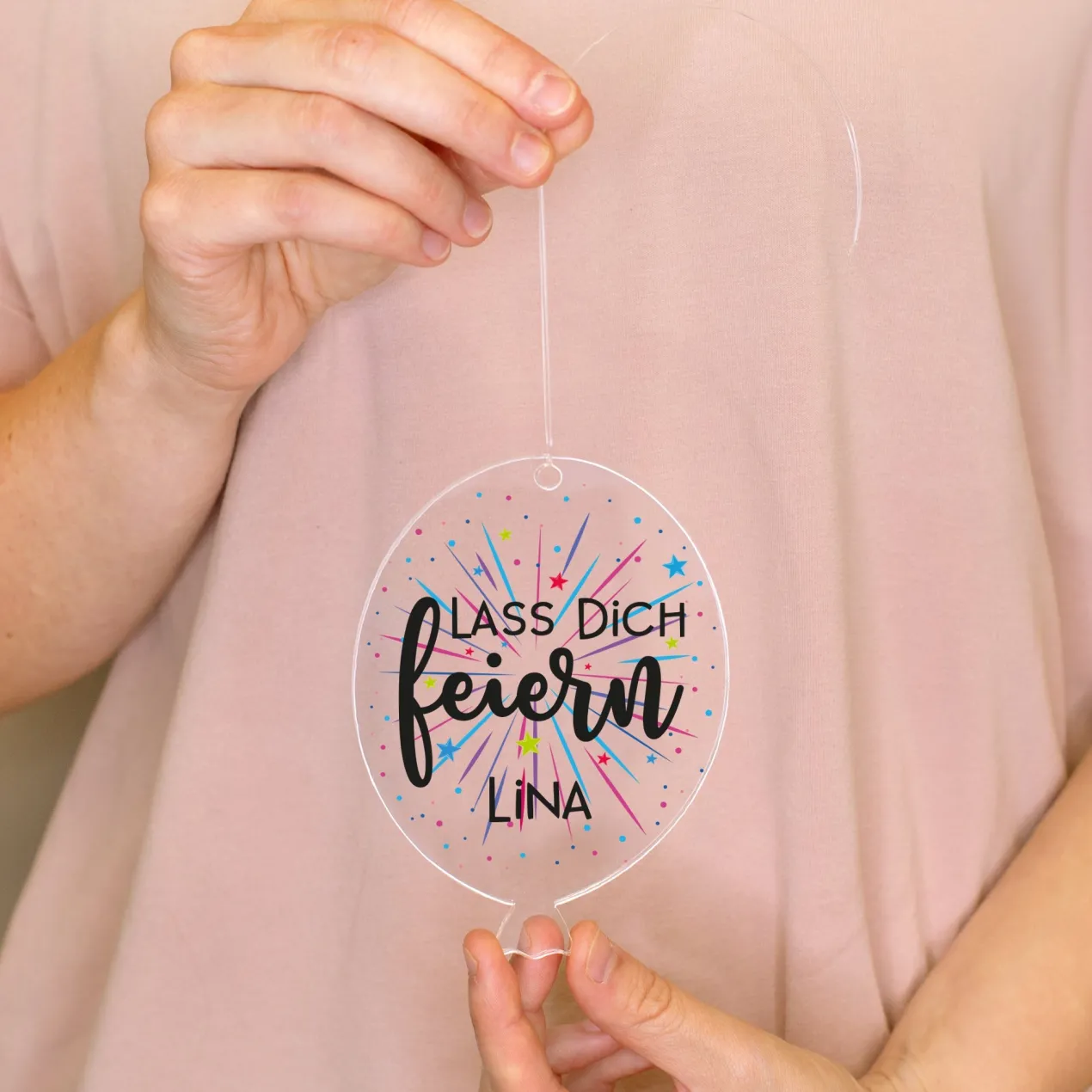 Personalisierter Acryl Deko Ballon zum Geburtstag | Geburtstagsgeschenk mit Name