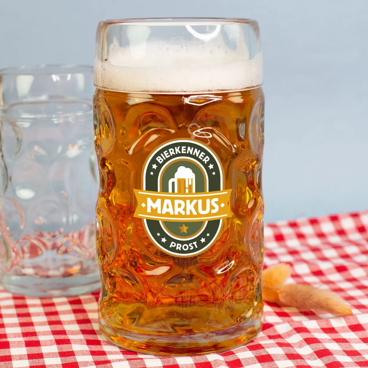 Personalisierter Bierseidel für Bierkenner mit Name | Bierkrug & Schnapsglas in 3 Größen