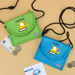 Personalisierter Brustbeutel mit Name & Bagger | Geschenk für Jungen | Farbauswahl
