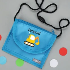 Personalisierter Brustbeutel mit Name & Bagger | Geschenk für Jungen | Farbauswahl