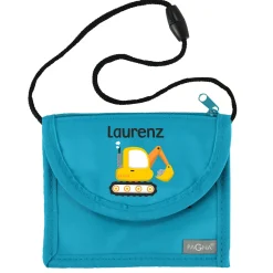 Personalisierter Brustbeutel mit Name & Bagger | Geschenk für Jungen | Farbauswahl
