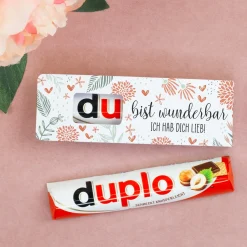 Personalisierter duplo Riegel 'Du bist wunderbar' | Schokoriegel als kleines Geschenk