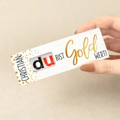 Personalisierter duplo Riegel mit Name als kleines Geschenk | Du bist Gold wert!