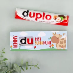 Personalisierter duplo Riegel als Geschenk für Kinder | SuperKUHL | Schokoriegel mit Name