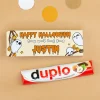 Personalisierter duplo Riegel als Geschenk zu Halloween | Schokoriegel mit Name 'Happy Halloween'