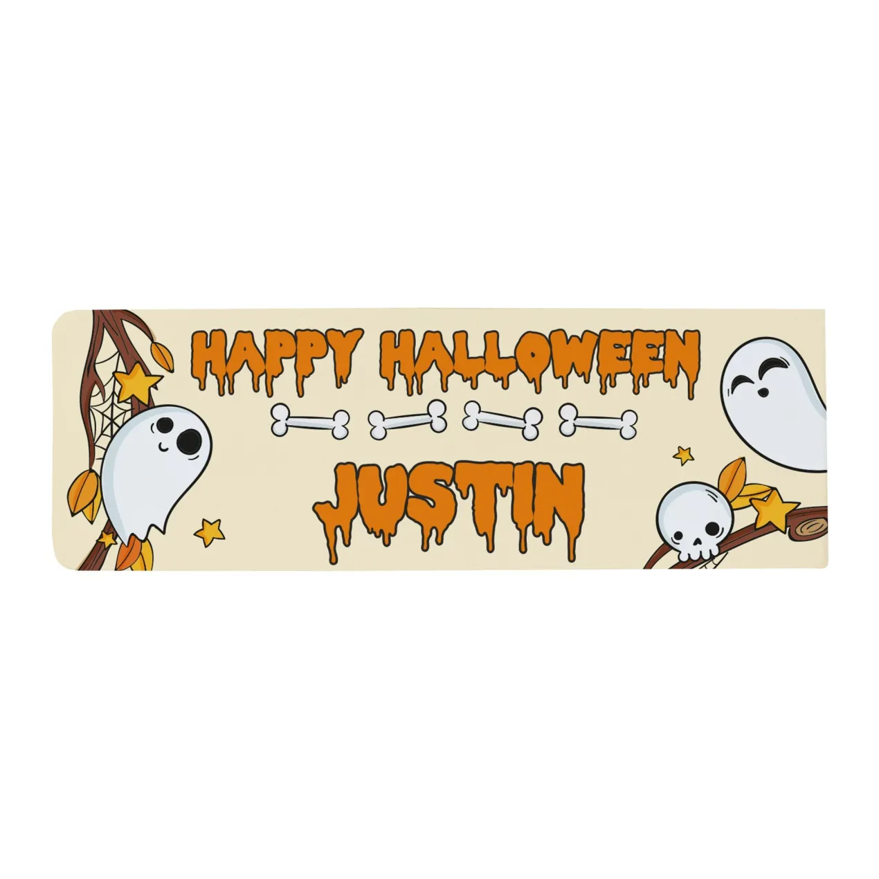 Personalisierter duplo Riegel als Geschenk zu Halloween | Schokoriegel mit Name 'Happy Halloween'