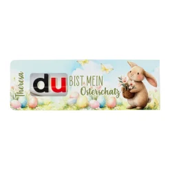 Personalisierter duplo Riegel zu Ostern mit Hase & Name | Du bist mein Osterschatz - Schokolade