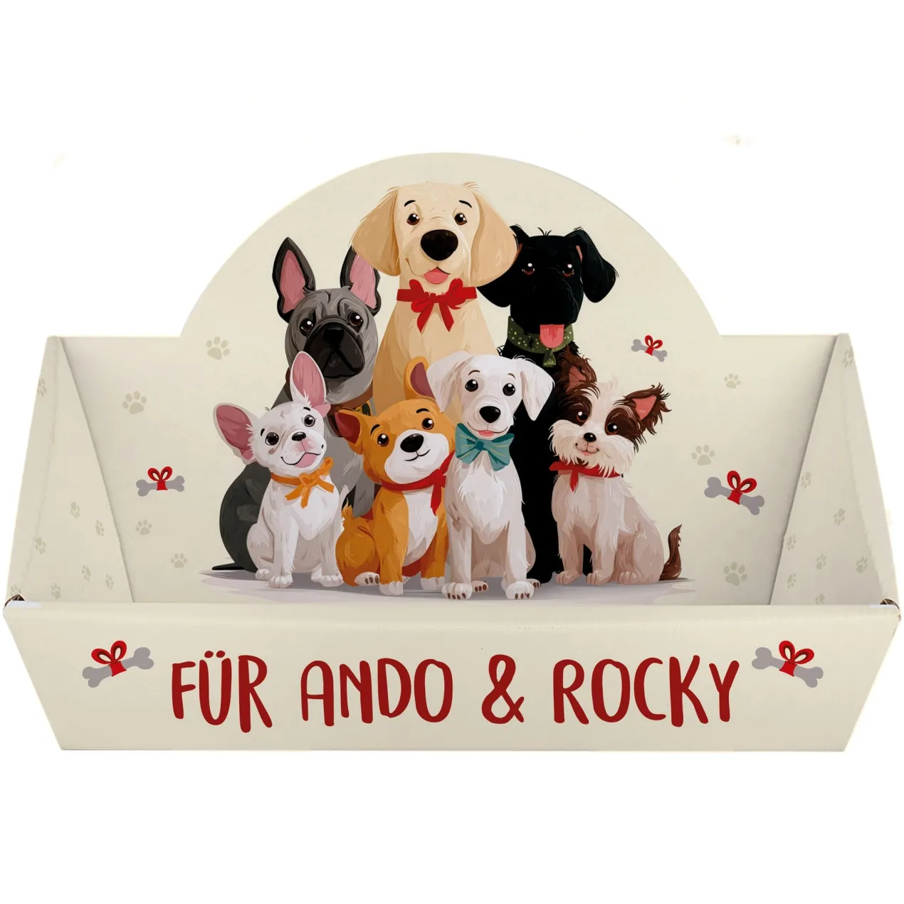 Personalisierter Geschenkkorb für Hunde & Tierbesitzer mit Wunschtext | Geschenkverpackung in 2 Größen