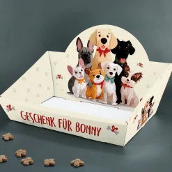 Personalisierter Geschenkkorb für Hunde & Tierbesitzer mit Wunschtext | Geschenkverpackung in 2 Größen