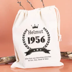 Personalisierter Geschenksack zum Geburtstag mit Name & Wunschtext | Geschenkverpackung in 3 Größen