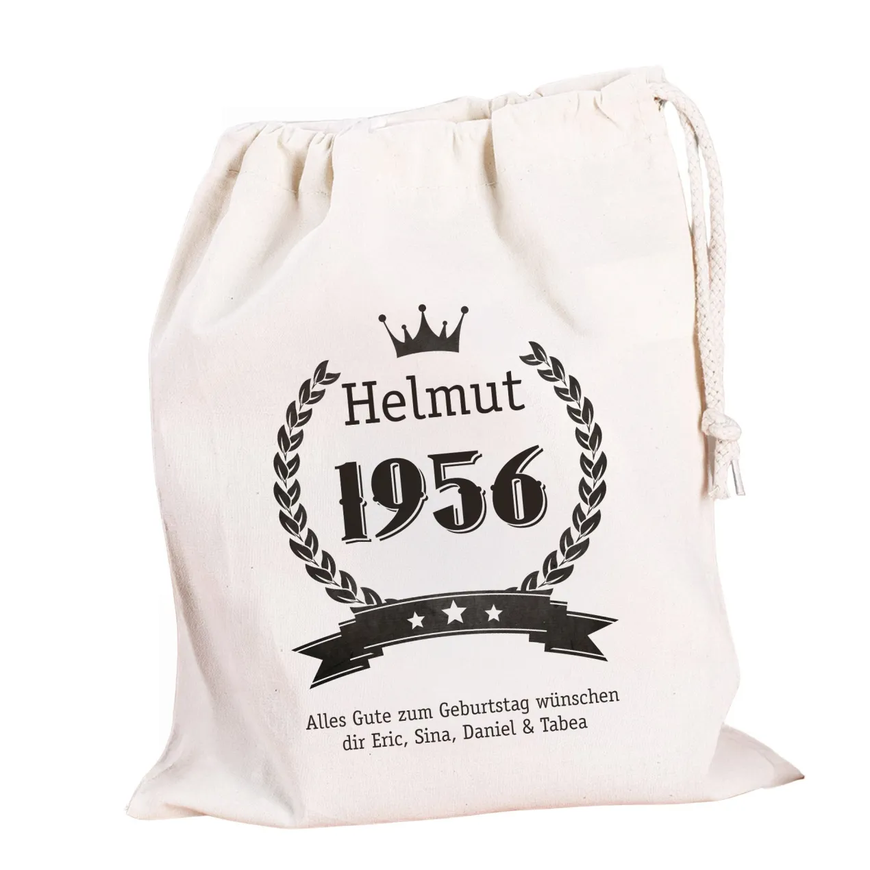 Personalisierter Geschenksack zum Geburtstag mit Name & Wunschtext | Geschenkverpackung in 3 Größen