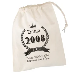Personalisierter Geschenksack zum Geburtstag mit Name & Wunschtext | Geschenkverpackung in 3 Größen