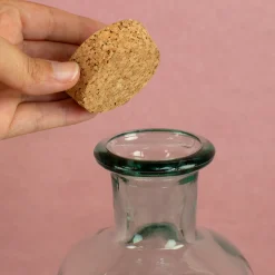Personalisierter Getränkespender aus Glas mit Zitrone Motiv und Hahn | 2L Spender für Limonade & Saft