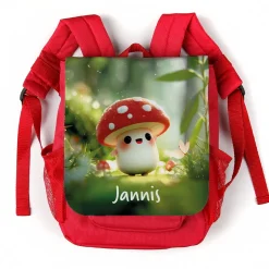 Personalisierter Glückspilz Kindergarten Rucksack mit Name | Geschenk für Kinder