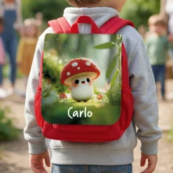Personalisierter Glückspilz Kindergarten Rucksack mit Name | Geschenk für Kinder