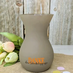 Personalisierte Ritzenhoff Vase als Dankeschön mit eigenem Text | 3 Farben zur Auswahl