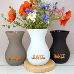 Personalisierte Ritzenhoff Vase als Dankeschön mit eigenem Text | 3 Farben zur Auswahl