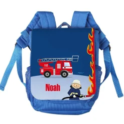 personalisierter Kindergartenrucksack Feuerwehrmann