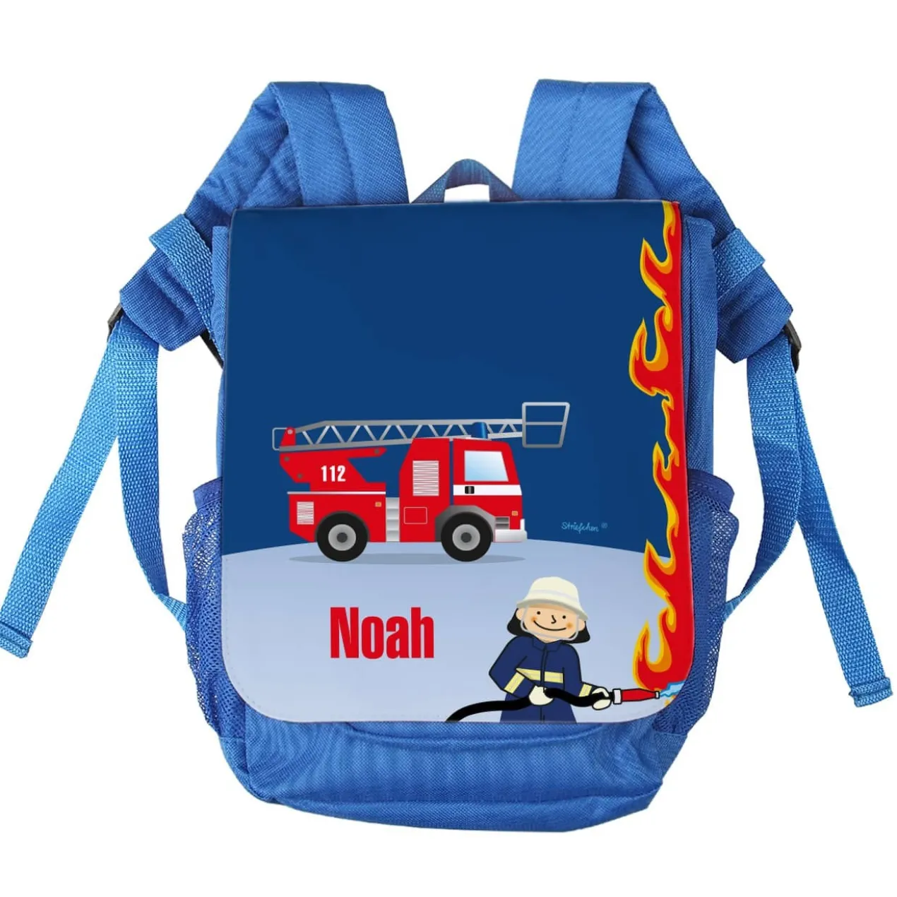 personalisierter Kindergartenrucksack Feuerwehrmann
