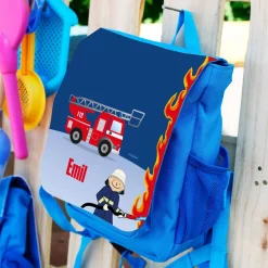 personalisierter Kindergartenrucksack Feuerwehrmann