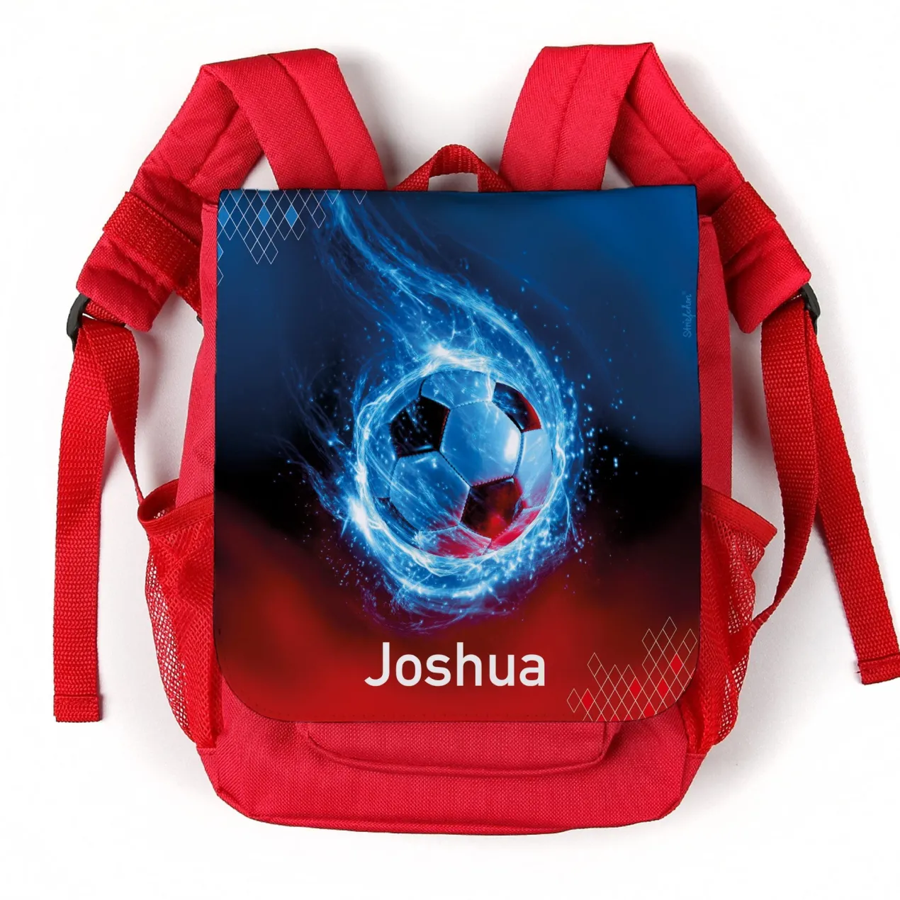 Personalisierter Kindergarten Rucksack mit Name & Fußball Motiv | Geschenk für Kinder & Jungen