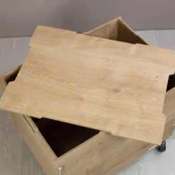 Personalisierte Rollbox aus Holz von clipfritz | Aufbewahrungsbox mit Spielzeugmotiv & Wunschtext