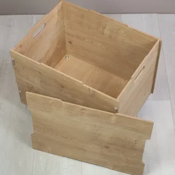 Personalisierte Rollbox aus Holz von clipfritz - Spielzeugkiste mit Weltraum Motiv & Name für Jungen