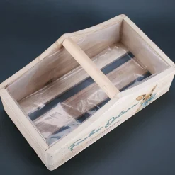 Personalisierter Pflanzkorb zu Ostern aus Holz | Geschenkkorb mit Hasenmotiv | Holzkiste in 3 Varianten