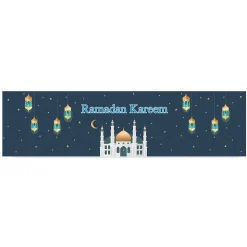 Personalisierter Tischläufer zu Ramadan & Zuckerfest | Tischdekoration für Eid al-Fitr | 2 Größen